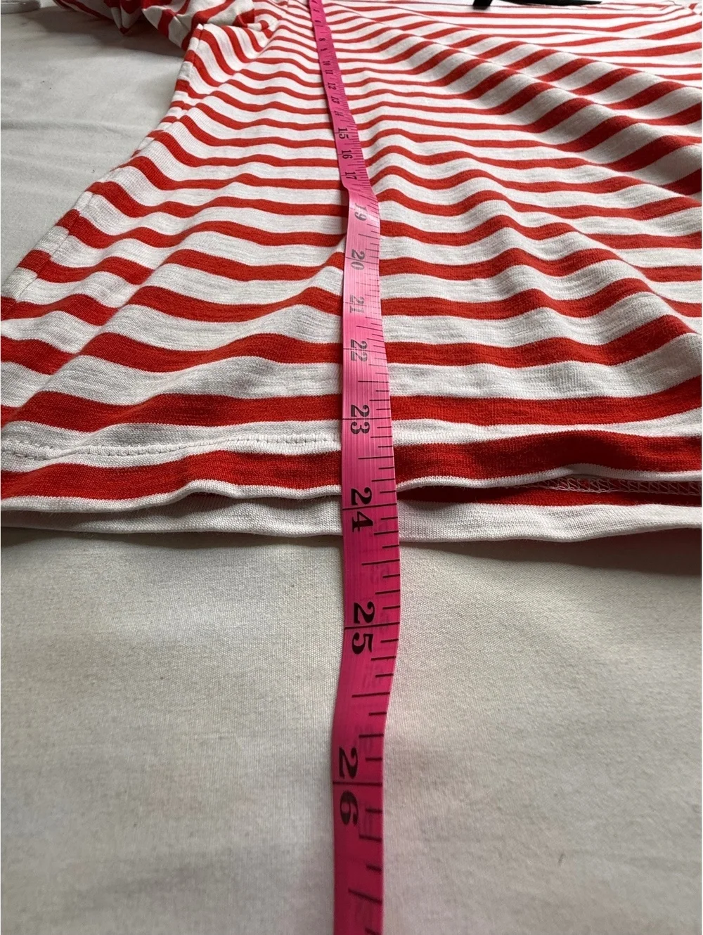 J.Crew Classic Red and White Striped Cotton Long Sleeve Shirt Medium